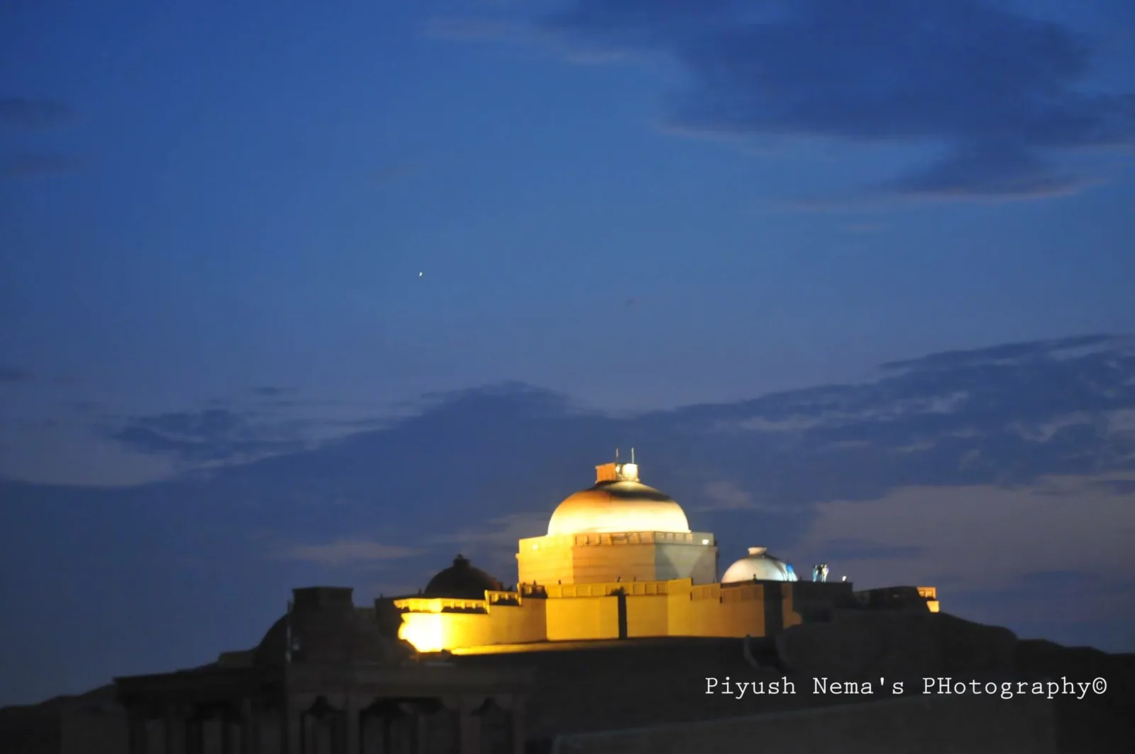 Domes lit at blue hour — photography by Nemora