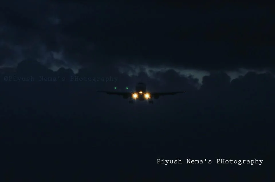 Night landing lights — photography by Nemora